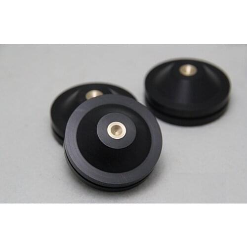 4PCS 33mm 43mm Ebony Wooden Speaker Spike feet Base Pad Mat Isolation HIFI Amplifier Mounts 33mm 43mm