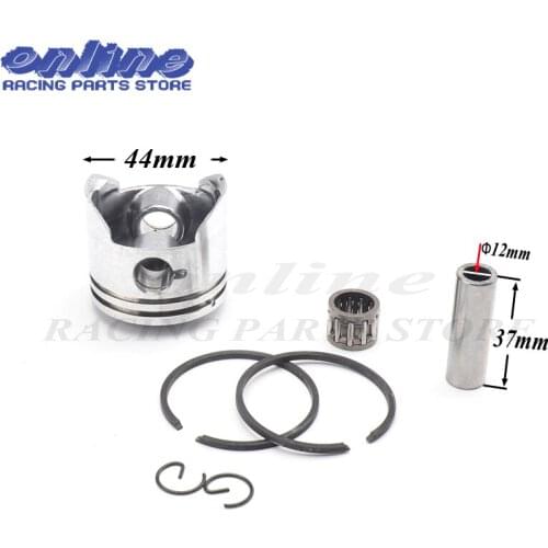 44mm Piston rings 12mm Assembly for 2-stroke 49cc Pocket Bike motorcycle accessory piston brand