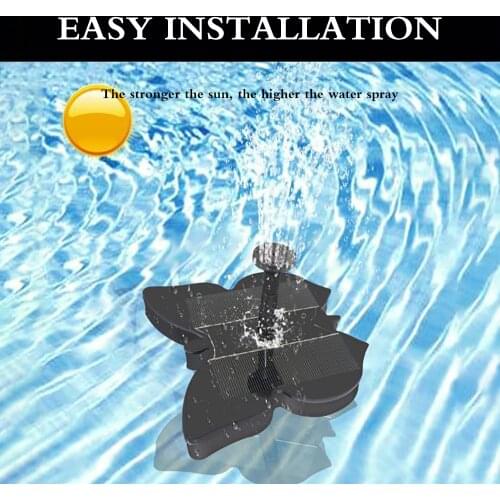 7V Solar Waterfall Sprayer Watering Kit Solar Waterfall Fountain With 4 Different Blowing Heads For Pool Pond Garden Park