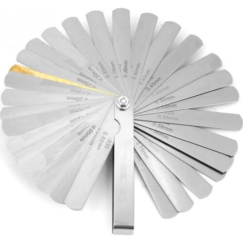 89mm Stainless Steel Feeler Gauge & Imperial Ruler Welding Inspection Tool 0.04-0.88MM