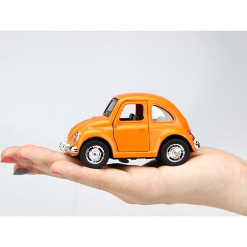 Car Toys Vintage Beetle Diecast Pull Back Model Toy for Children Gift Decor Cute Figurines