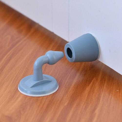 Silent Non-Punch Silicone Door Stopper Touch Wall Absorption Plug Anti-Bump Holder For Home Bedroom Toilet Hardware Protector