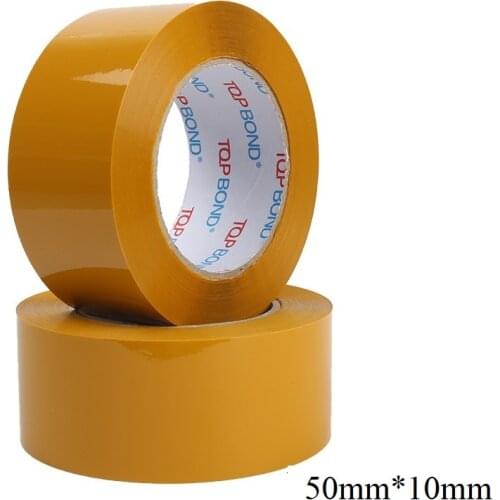 Yellow Noiseless Tape 50mm*10mm Silent Packing Tape Strong Viscosity Sealing Tape No Odor Adhesive Tapes Wholesale Dropshipping