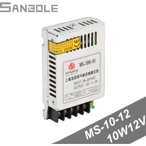 Switch Power Supply MS-10-12 Mini Ultra-thin 10W 5V12V24V MD Series Metal Box Single Output LED Strip For Monitor