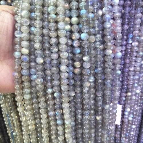 3/4/5/6/7/8mm Pick Size Real Natural Moonstone Beads Round Loose Moon Stone Beads DIY Jewelry Making Genuine Gem Stone Bead 15