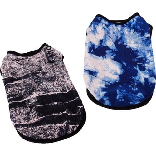 Cheap Dog Clothes Fashion Printed Dog Shirt For Small Dog Summer Chihuahua T shirt Puppy Vest Yorkshire French Bulldog Clothing