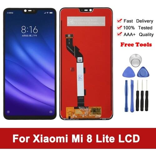 6.26'' Display For Xiaomi Mi 8 Lite LCD Touch Screen Digitizer Assembly For Xiaomi Mi8 Lite Display Repair Parts With Frame