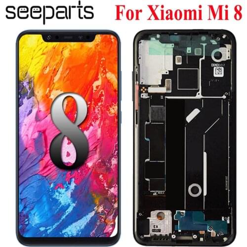Amoled Screen For Xiaomi Mi 8 LCD Display Touch Screen Digitizer Assembly For Xiaomi Mi8 LCD With Frame Screen Replacement
