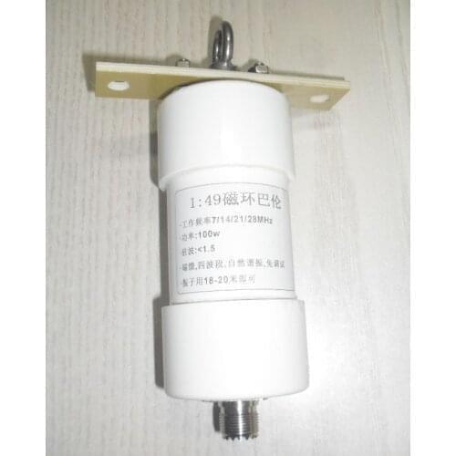 DYKB Balun 1:49 100W 49:1 magnetic ring Barron for End Fed short wave antenna HAM Natural resonance Frequency :7/14/21/28MHz