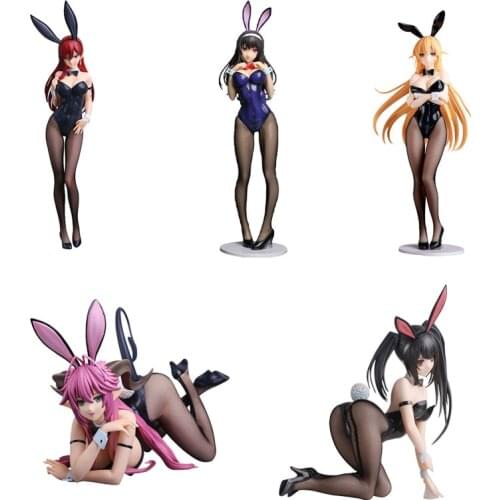 20-48cm Anime Kasumigaoka utaha Tokisaki Kurumi Nakiri erina Erza Scarlet Asmodeus Bunny girl PVC Action Figure Collection Model