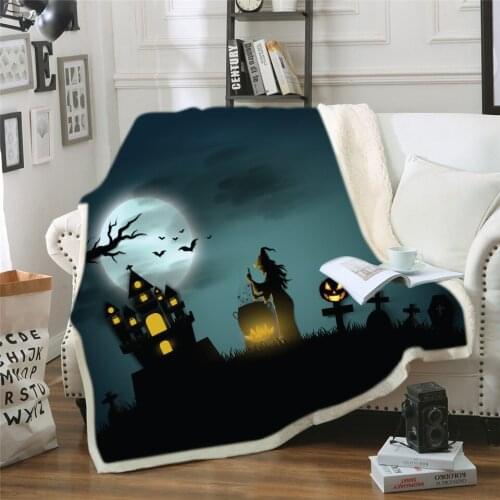 Halloween element pattern Fleece Blanket 3D full printed Wearable Blanket Adults/kids Fleece Blanket drop shippng style -2