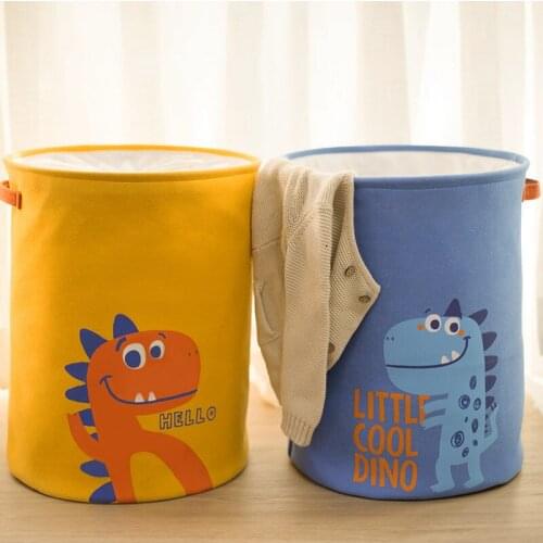 Canvas laundry basket Sundries Underwear Toy Storage BoxOrganizer Container Laundry dinosaur Basket for kid children