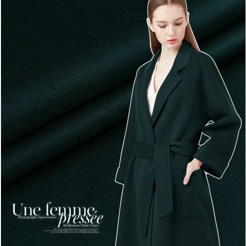 Shen mo lv Imported Double-Sided Cashmere Wool Fabric Autumn and Winter yang mao ni Thick Cashmere Clothing Coat Fabric