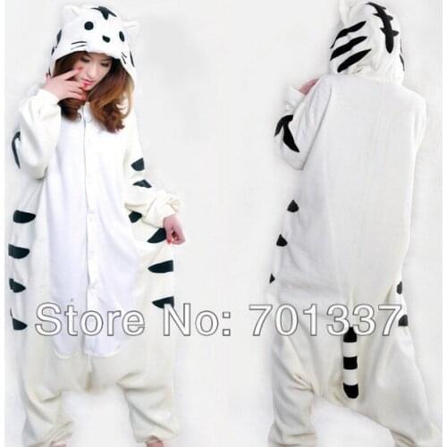 Mens Ladies White Tiger Onesie Adult Animal Onesies Onsie Jumpsuit Pyjamas Pajamas 339 S/M/L/XL/XXL