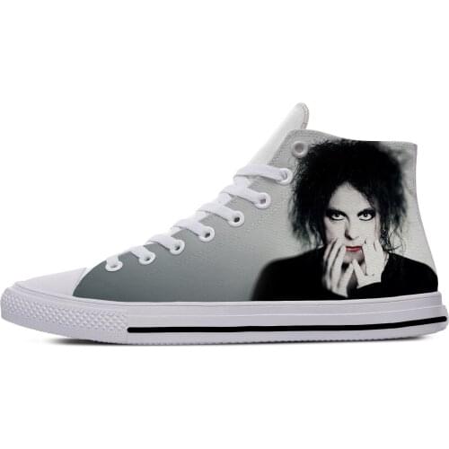 Cure Rock Band The Robert Smith Funny Fashion Casual Cloth Shoes High Top Lightweight Breathable 3D Printed Men women Sneakers