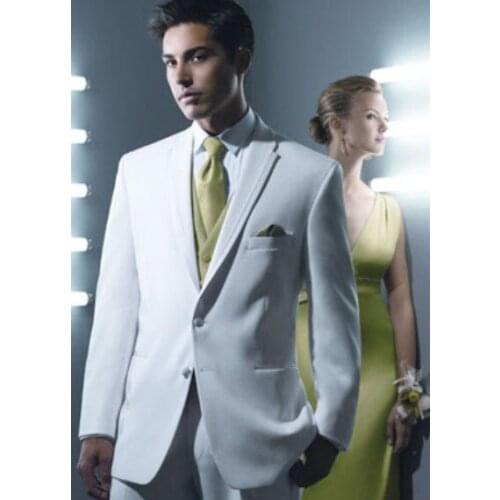 Latest Design Mens Suits Groom Tuxedos Groomsmen Wedding Party Dinner Best Man Suits Blazer (Jacket+Pants+Vest+Tie) NO:1121