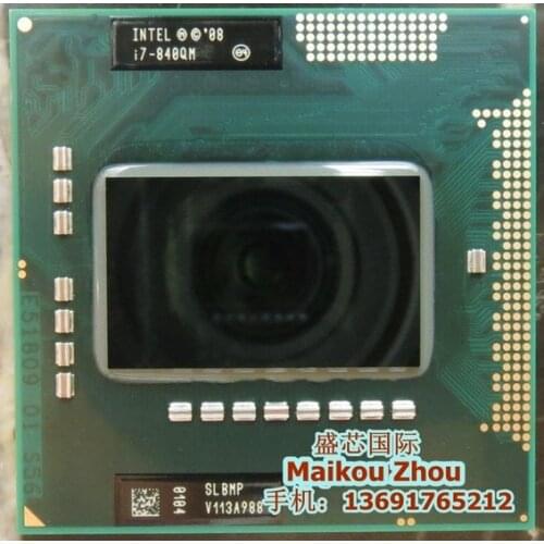 Original Intel CPU Processor Laptop Intel I7-840QM i7-840QM SLBMP I7 840QM 1.86G-3.2G/8M HM57 QM57 chipset 820qm 920xm i7 840QM