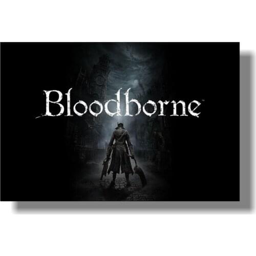Bloodborne 1 2 Art Silk Fabric Poster Print Gaming Wall Art Game Party Poster Print Gaming Room Wall Art Decor
