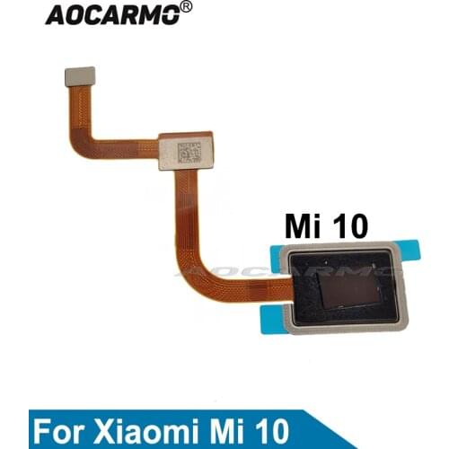 Aocarmo Home Button Touch ID Fingerprint Sensor Flex Cable For Xiaomi 10 Mi 10 mi10 Replacement Part