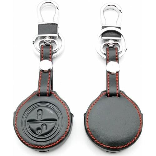 Praise Stylish Leather Key Car Key Chain Case Cover For Mitsubishi Colt Warior Carisma Spacestar 2 Button Protect Shell