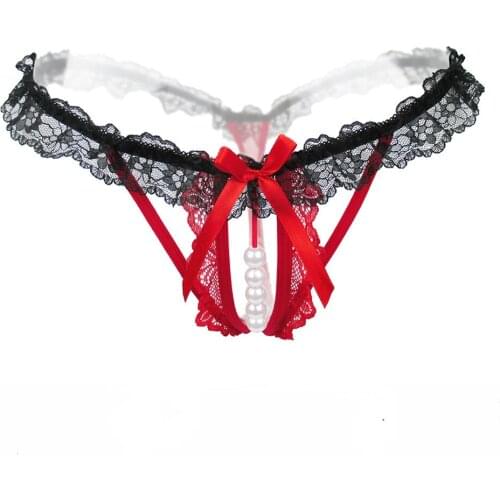 String of Pearl Underpants Lace Thong Women Sexy Seductive Big Pants Plus Size Thongs Panty Sexy Panties Women Underwear