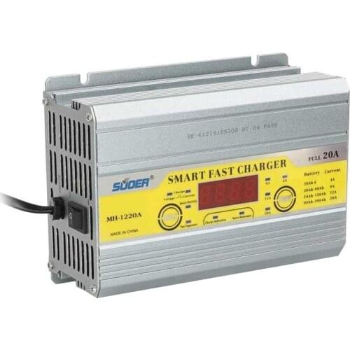 SUOER MH-1220A 12 VOLT MAX 20 AMPS SMART BATTERY CHARGER