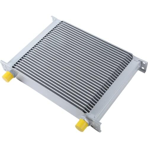 SILVER UNIVERSAL 30 ROW AN-10AN ENGINE TRANSMISSION RACING OIL COOLER BRITISH