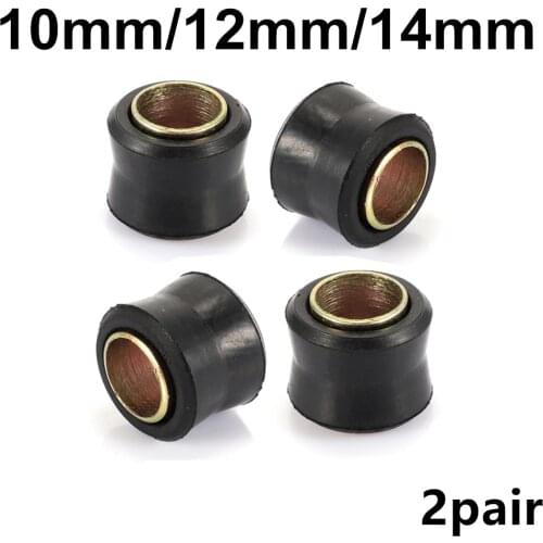 2 Pair Universals Eye Diameter 10mm 12mm 14mm Copper Rubber Rings Motorcycle Accessories Air Shock Absorber Rear Replace Eyes