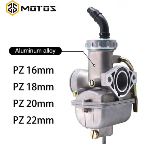 ZS MOTOS Hand Choke PZ16/PZ18/PZ20/PZ22 Motorcycle Carburetor Carb Kit For Keihi 50cc-250cc Dirt Bike ATV Quad Go Kart PZ Carb