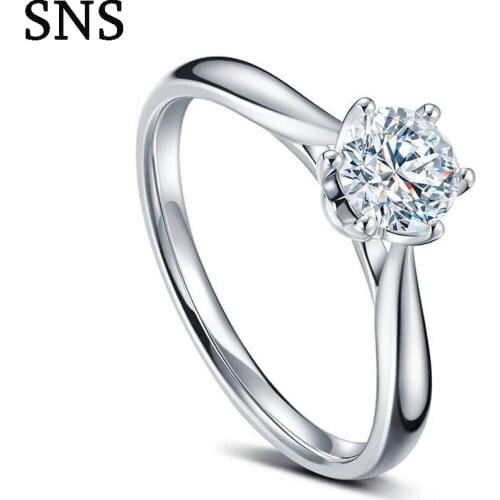 0.3CT Certificated Round 100% Genuine Natural Diamonds Engagement Women Trendy Fine Jewelry Ring 14k Solid White Gold