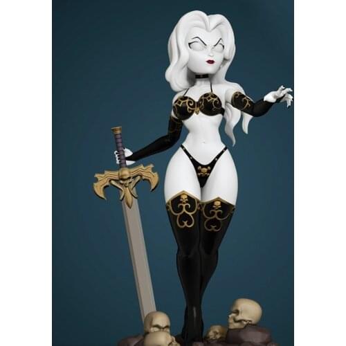 1/32 56mm 1/24 75mm Resin Figure Model Kits Cartoon Female Death Unpainted No Color RW-224