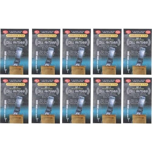 10Pcs Cellphone Phone Signal Enhancement GEN-X SP-1 Antenna Booster Stickers 3.3*2.1cm