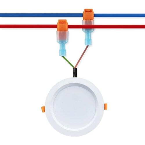 30pcs Electrical Wire Connectors Terminals Crimp Terminal Quick Splice free broken wire T-type household terminal block splitter