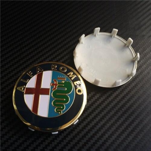 4pcs mix New Car Styling 10 pins 60mm Gold Black Silver Wheel Center Hub Cap Cover Logo Caps Sticker For ALFA ROMEO