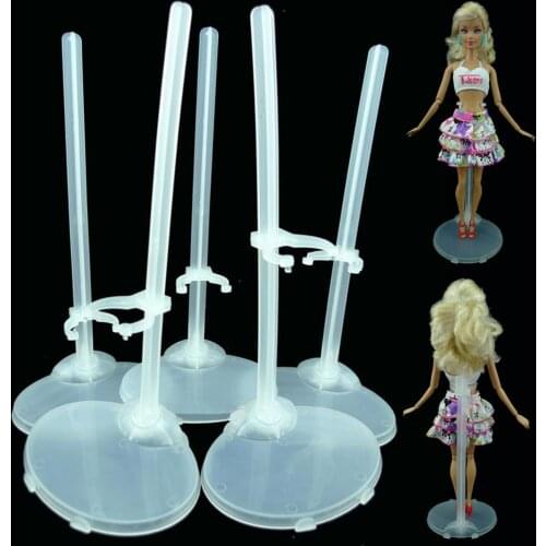 5 Pcs/Lot Doll Accessories Transparent Holder Model Display Mannequin Stands Waist Support DIY Prop for Barbie Doll 12 Inch
