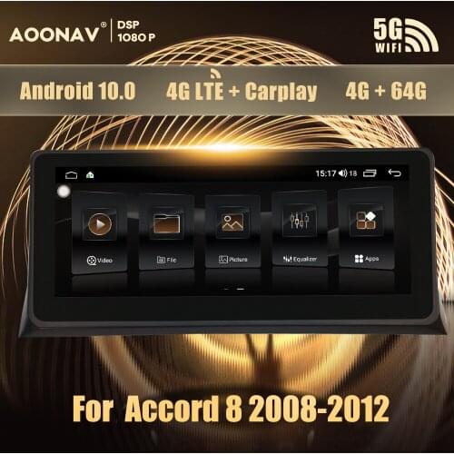 Android 10.0 car stereo auto radio For Accord 8 2008 2009 2010 2011 2012 car radio multimedia player GPS navigator headunit