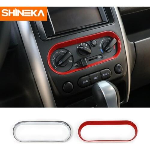 SHINEKA Auto ABS Air Conditioner Switch Adjust Cover Trim Frame Interior A/C Car Styling Accessories For Suzuki Jimny 2007-2015