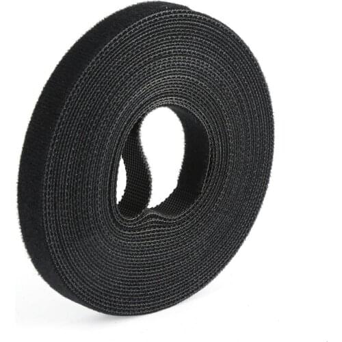 Black Nylon Cable Ties Belting Velcros Adhesive Wire Cable Organizer Cord Winder Manager Strap USB Cable Holder Protector