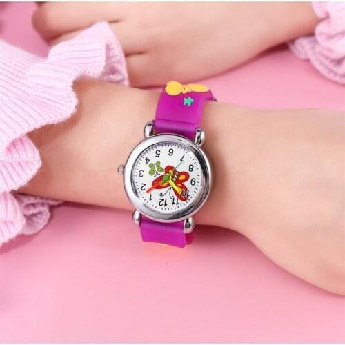 Kids Quartz Wrist Watches Girls Princess Kids Watches Leather Strap Cute Childrens Cartoon Wristwatches Gifts for Girl and boys