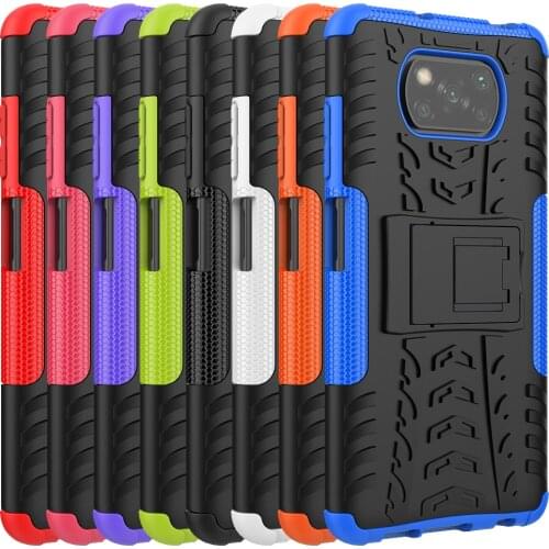 For POCO X3 NFC F2 Pro Redmi 9A 9C NFC 9 Case TPU & PC Dual Armor Hard Silicone Cover For POCO M3 Mi 10T Pro Lite Casing