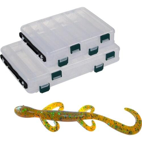 Double Lure Bait Box with Fishing Bait Portable Multifunctional Luya Accessories Box Storage Box Fishing Accessories