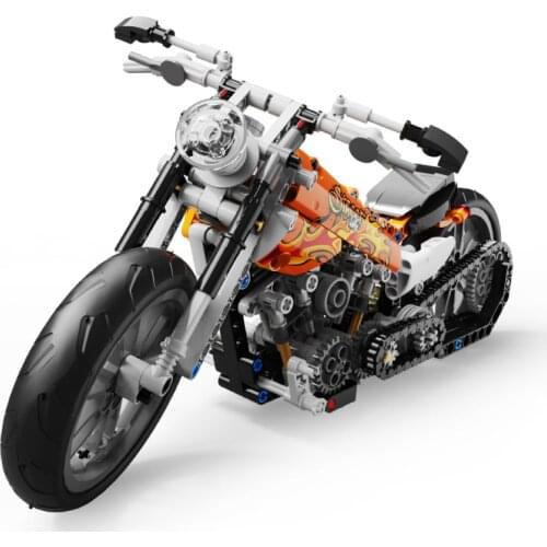 MOC Speed Motorcycle Toy Building Blocks Decool 3009 Exploiture Model Gift Boy Racing 436pcs set Technology Over 6 years old