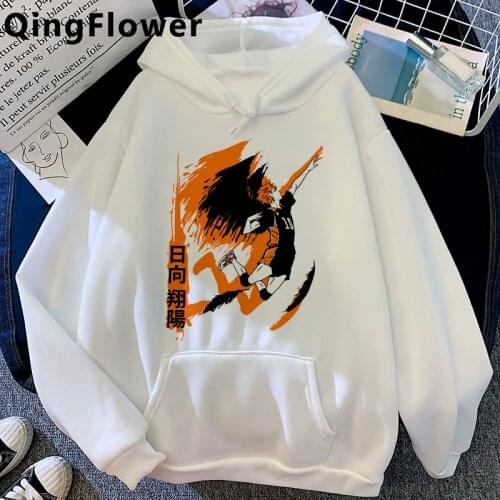 Hot Cartoon Haikyuu Hoodies Women Funny Japanese Anime Streetwear Harajuku Karasuno Fly High Graphic Sweatshirts Hoody Female