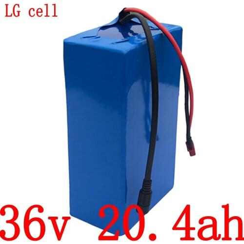 36V 500W 1000W battery pack 36V 20AH lithium battery 36V 20AH electric bike battery use LG cell with 42v 2A charger free duty