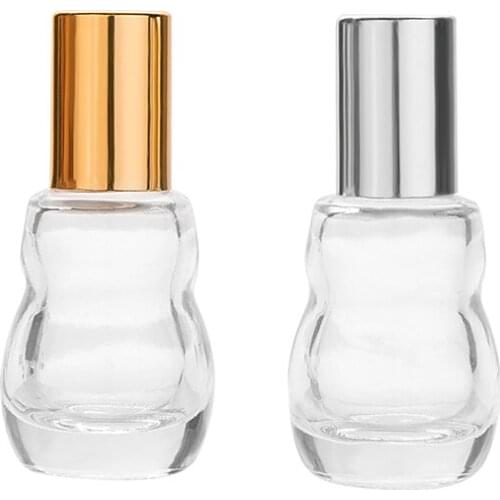 MUB - 6ml Fashion Mini Steel Roller Ball Bottle For Essential Oils Thick Glass Perfume Bottles Empty Cosmetic Container Travel