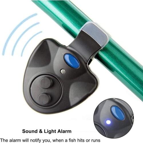 Fishing Bite Alarm Set Electronic Sound LED Lights Indicator Fish Bite Alarms Buzzer Loud Siren Daytime Night Indicator