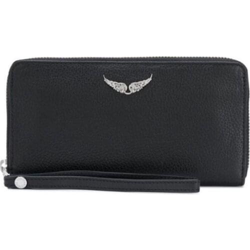 2021 New Women Wallet Card Bag Lady Fashion Zipper Leather Black Purse Organizer Wallets Bags