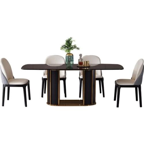 Nordic marble dining table rectangular dining table modern minimalist modern luxury home dining table