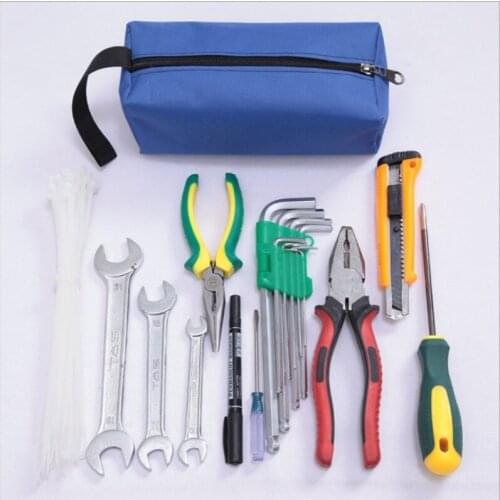 Oxford Canvas Waterproof Storage Hand Tool Bag Screws Nails Drill Bit Metal Parts Fishing Travel Makeup Organizer Pouch Bag Case