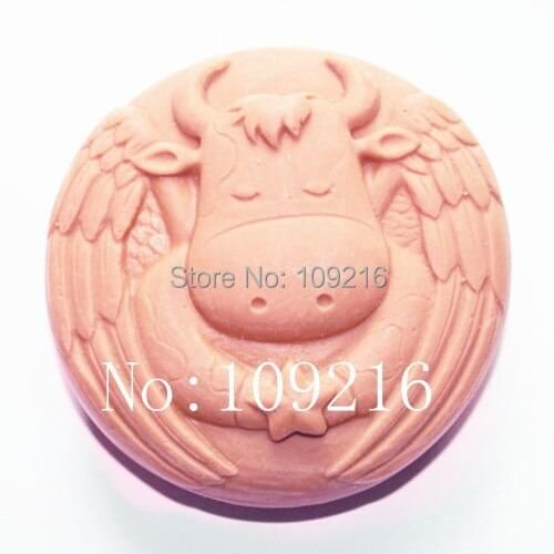 Wholesale!!!1pcs Angel Cattle (zx612) Silicone Handmade Soap Mold Crafts DIY Mould